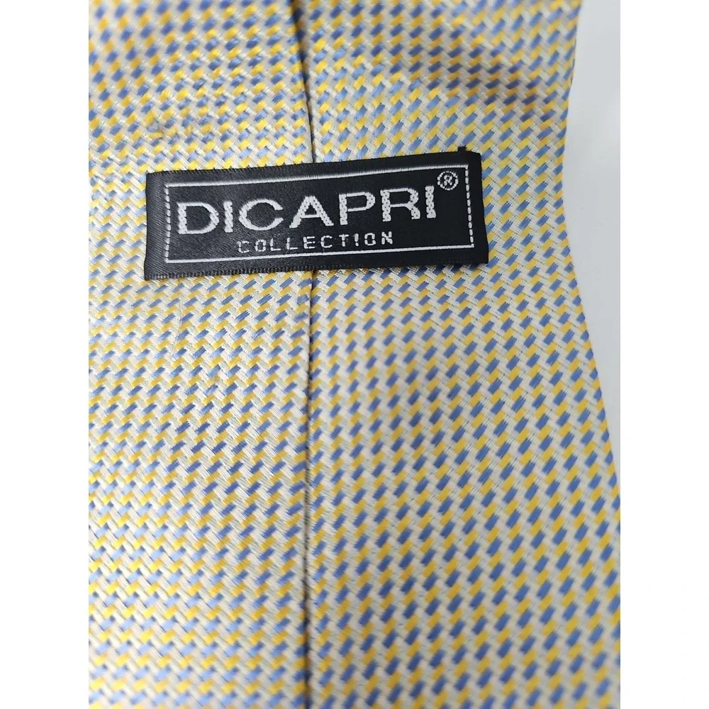 Dicappi Collection Tie 100% Polyester Yellow And‎  Blue
